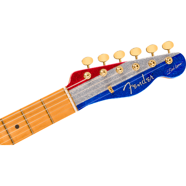 Fender Buck Owens Telecaster Electric Guitar - Red, Silver and Blue Sparkle Fashion