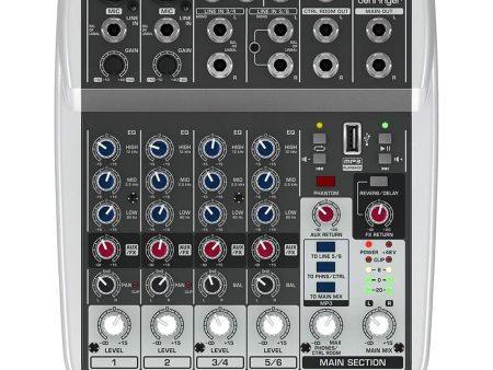 Behringer Xenyx QX602MP3 Mixer with USB MP3 Playback Supply