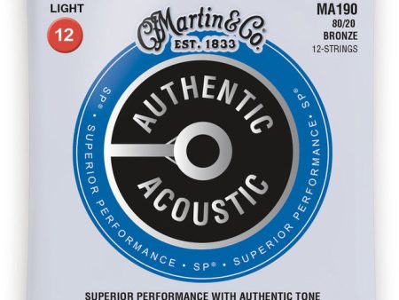 Martin 80 20 Bronze Authentic Acoustic 12-String Light 12-54 MA190 Online Hot Sale