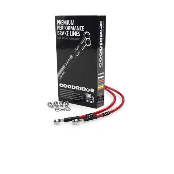 Goodridge 90-03 Honda NSR125RK-R3 Red Rear SS Brake Lines For Cheap