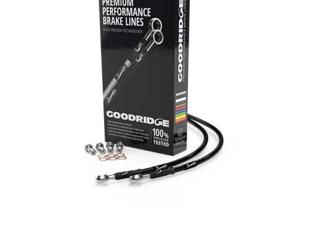 Goodridge 85-90 Honda MTX125R 200R Black Front SS Brake Lines For Cheap