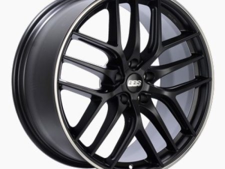 BBS CC-R 19x10 5x120 ET38 Satin Black Polished Rim Protector Wheel -82mm PFS Clip Required Discount