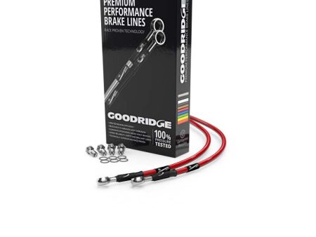 Goodridge 90-03 Honda NSR125RK-R3 Red Front SS Brake Lines Online now