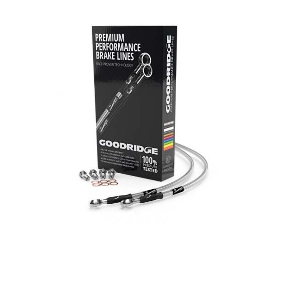 Goodridge 89-93 Honda NS125R Supersport Clear Front SS Brake Lines Discount