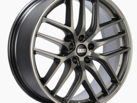 BBS CC-R 19x8 5x112 ET44 Satin Platinum Polished Rim Protector Wheel - 82mm PFS Required Online now